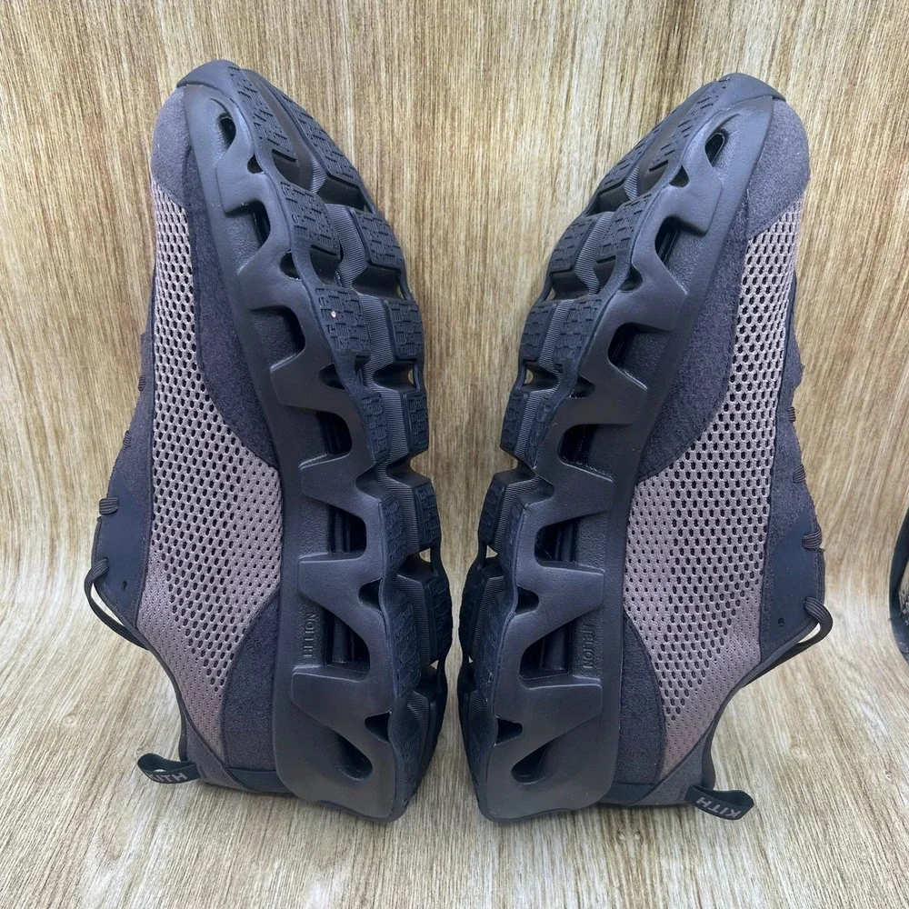 Kith x On Cloud K-Tech 2 Running Shoes Men's Size 12 Brown Suede Mesh Sneakers